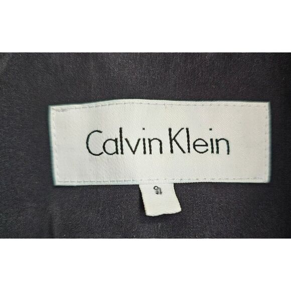 Calvin Klein Coat Womens Small Black Trench Windbreaker - Picture 5 of 7
